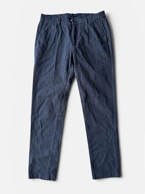 Mr Marvis mens 34x32 blue flannel the cosmics easies chino pants EUC